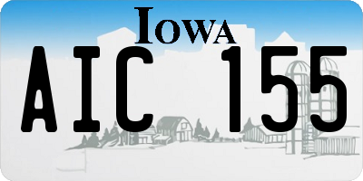 IA license plate AIC155