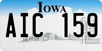 IA license plate AIC159