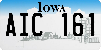 IA license plate AIC161