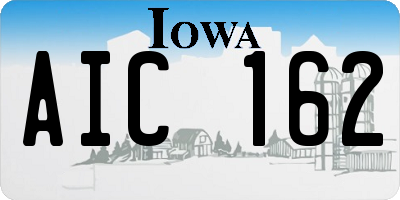 IA license plate AIC162