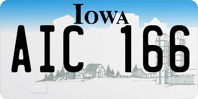 IA license plate AIC166