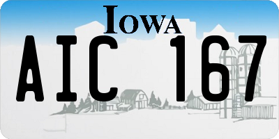 IA license plate AIC167