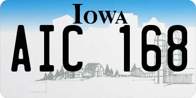 IA license plate AIC168