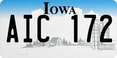 IA license plate AIC172