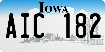 IA license plate AIC182