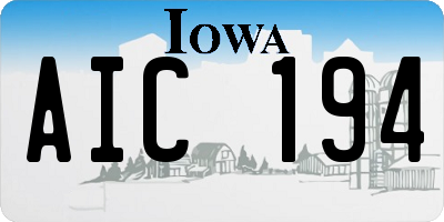 IA license plate AIC194