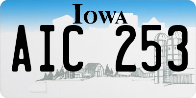 IA license plate AIC253