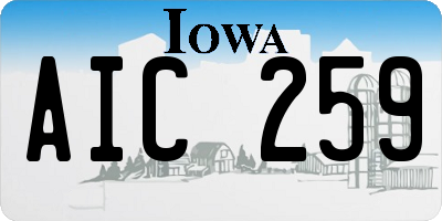 IA license plate AIC259