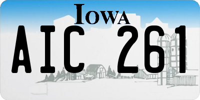 IA license plate AIC261