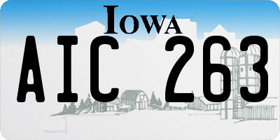 IA license plate AIC263