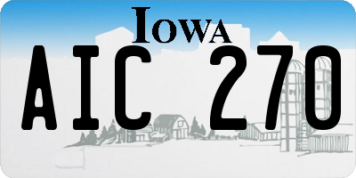 IA license plate AIC270
