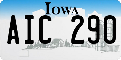 IA license plate AIC290