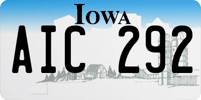 IA license plate AIC292