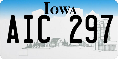 IA license plate AIC297