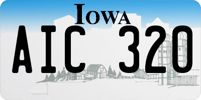 IA license plate AIC320