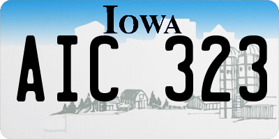IA license plate AIC323