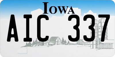 IA license plate AIC337