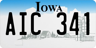 IA license plate AIC341