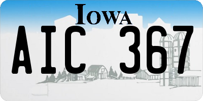 IA license plate AIC367