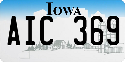 IA license plate AIC369