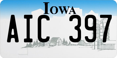 IA license plate AIC397