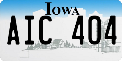 IA license plate AIC404