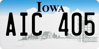 IA license plate AIC405
