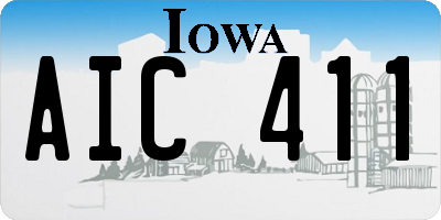 IA license plate AIC411