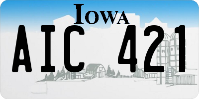 IA license plate AIC421