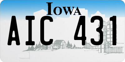 IA license plate AIC431