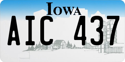 IA license plate AIC437