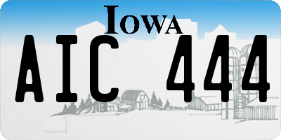 IA license plate AIC444