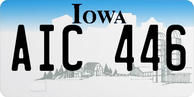 IA license plate AIC446