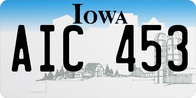 IA license plate AIC453