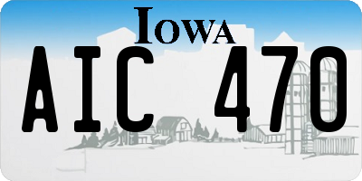 IA license plate AIC470