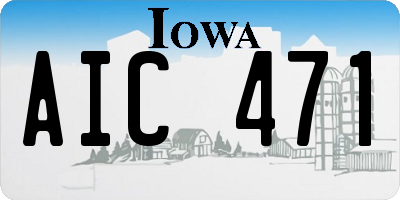 IA license plate AIC471
