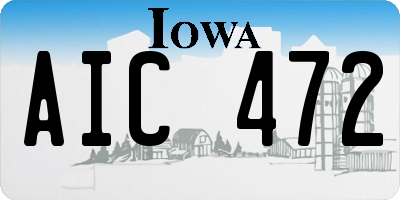 IA license plate AIC472