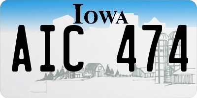IA license plate AIC474