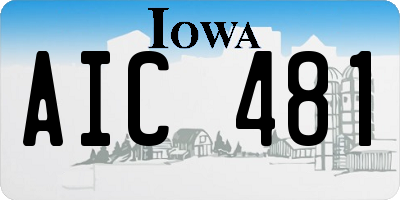 IA license plate AIC481