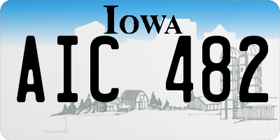 IA license plate AIC482