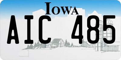 IA license plate AIC485
