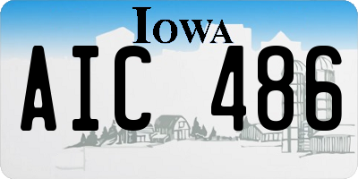 IA license plate AIC486