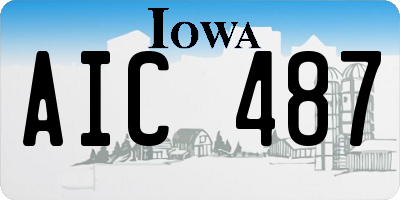 IA license plate AIC487