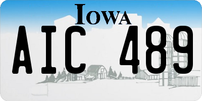 IA license plate AIC489