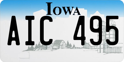 IA license plate AIC495