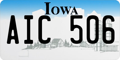 IA license plate AIC506