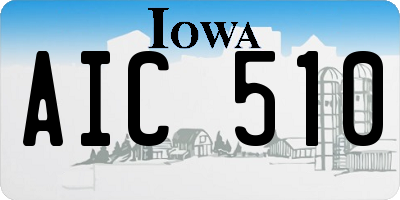 IA license plate AIC510