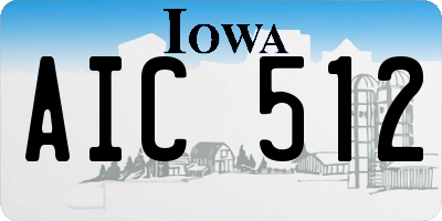 IA license plate AIC512