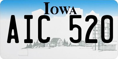 IA license plate AIC520
