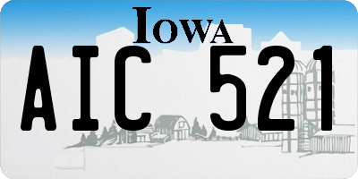 IA license plate AIC521